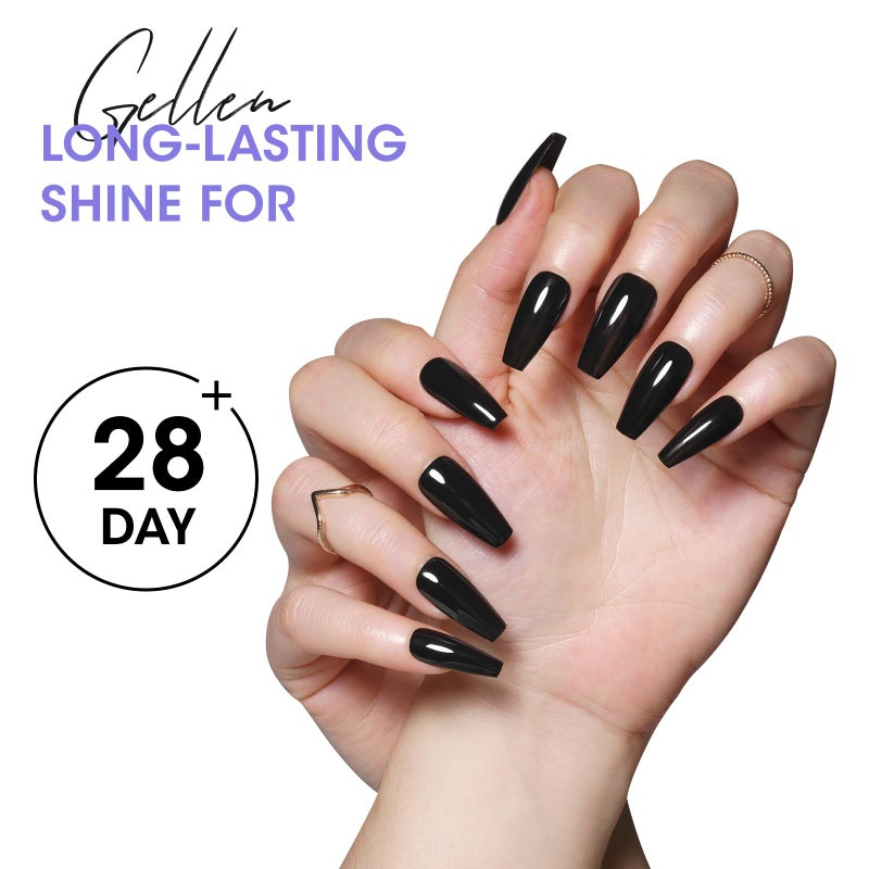 GELLEN Gel Top Coat and Base Coat, 2Pcs No Wipe Gel Nail Polish, Soak Off Nail Lamp Clear Base Top Coat Long Lasting Finish Nail Art Design Home Gel Manicure Kit - Image 5